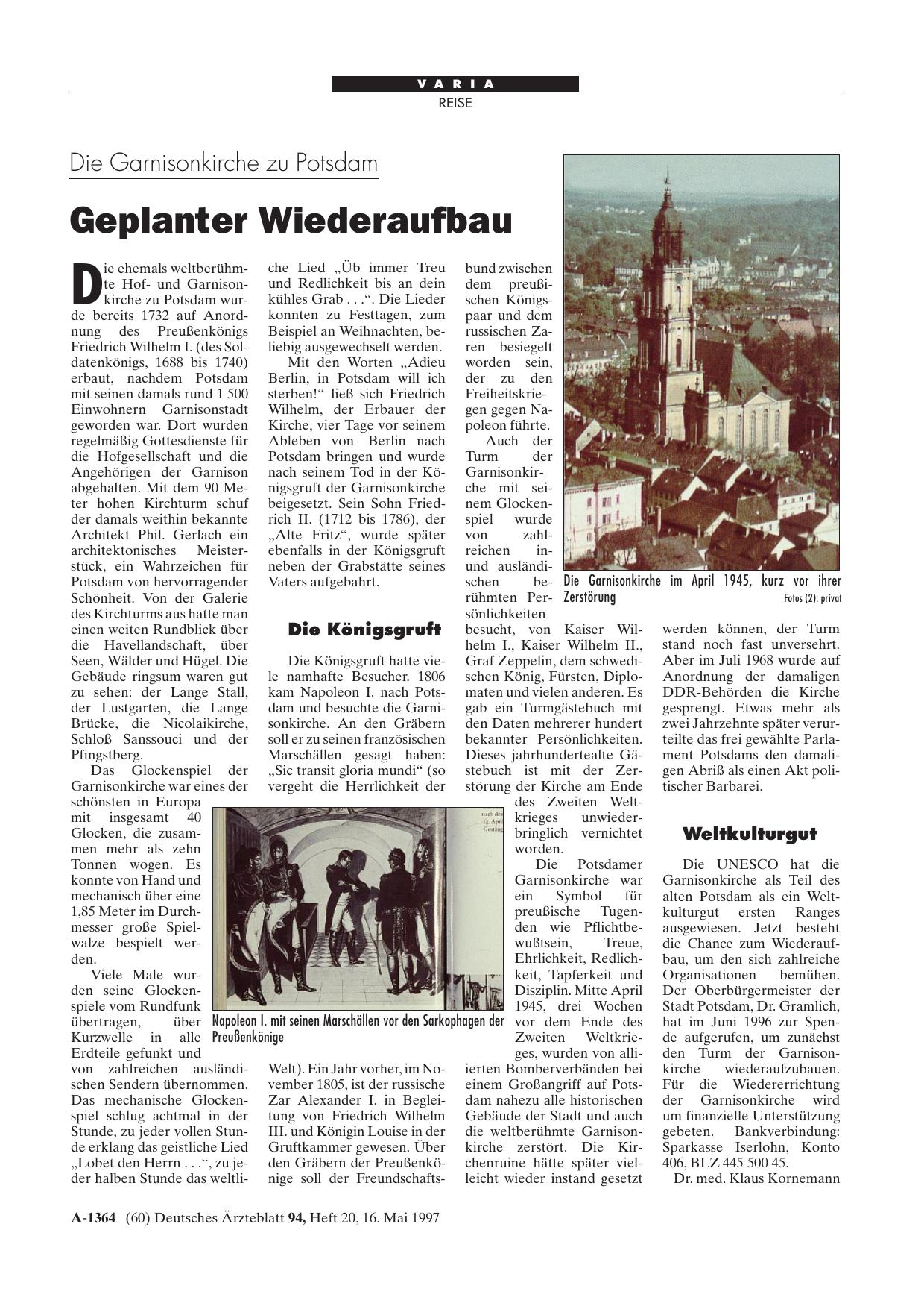 Vorschauseite 1: Die Garnisonkirche zu Potsdam: Geplanter Wiederaufbau