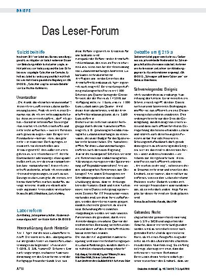 Vorschauseite 1: Debatte um § 219 a: Schwerwiegendes Ereignis