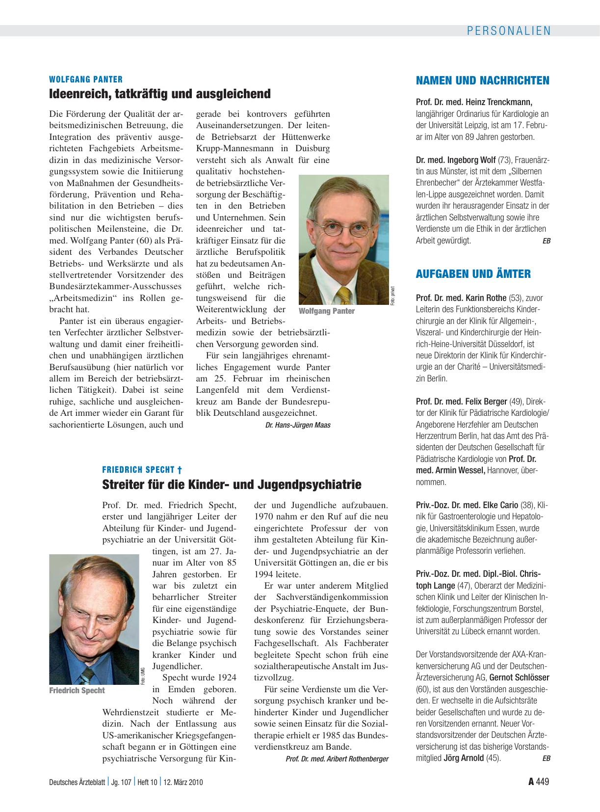 Vorschauseite 1: Namen und Nachrichten