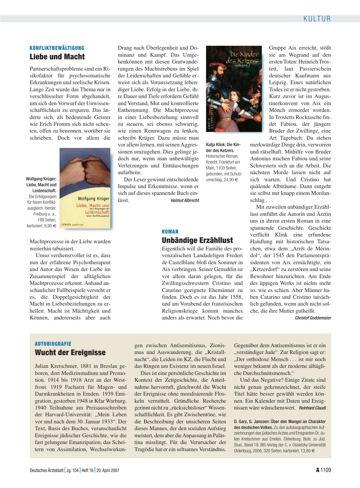 Vorschauseite 1: Autobiografie: Wucht der Ereignisse