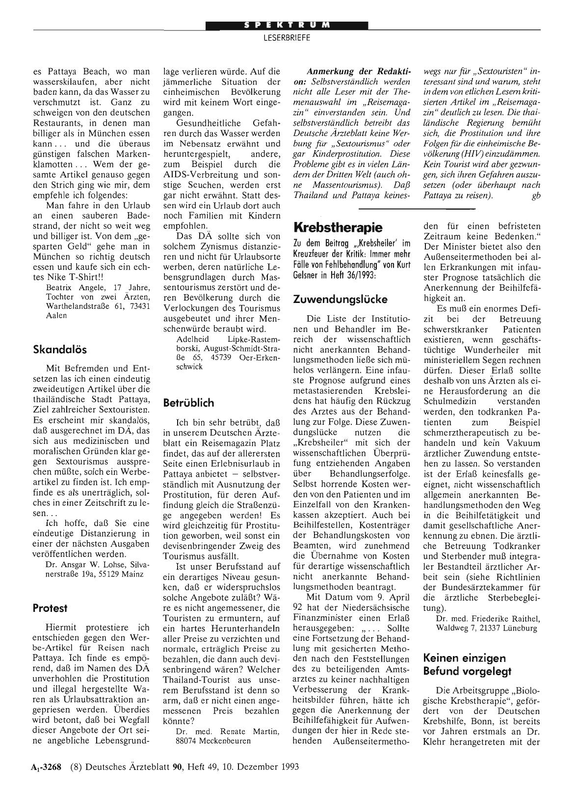 Vorschauseite 1: Krebstherapie: Keinen einzigen Befund vorgelegt