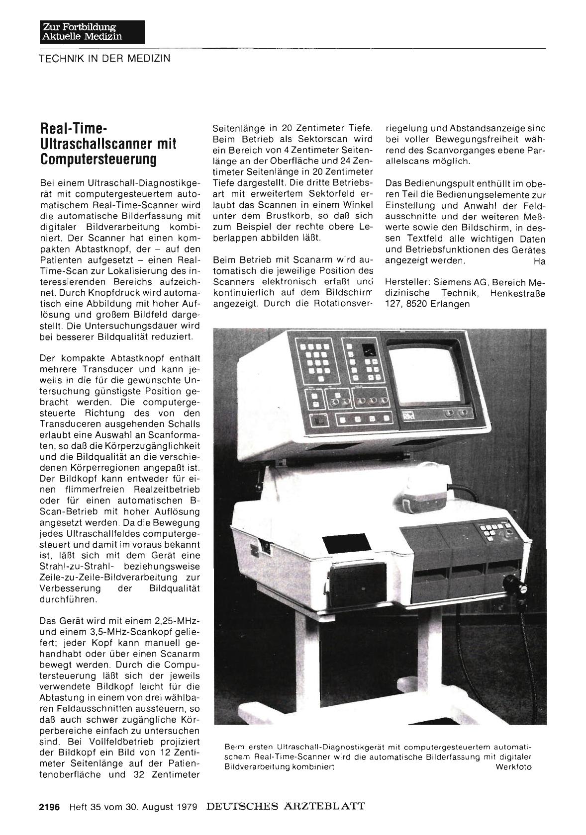 Vorschauseite 1: Real-Time-Ultraschallscanner mit Computersteuerung