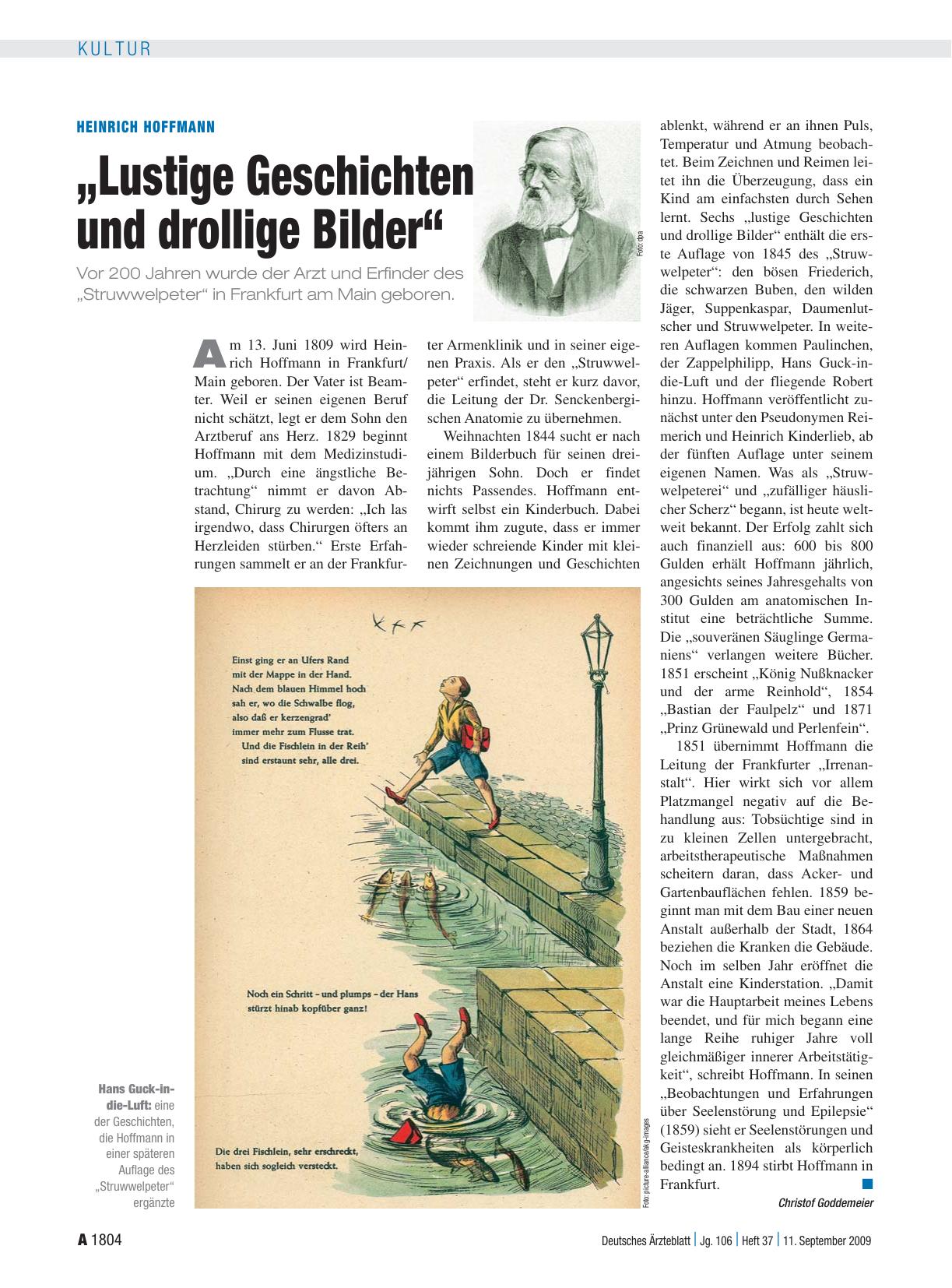 Vorschauseite 1: Heinrich Hoffmann: „Lustige Geschichten und drollige Bilder“