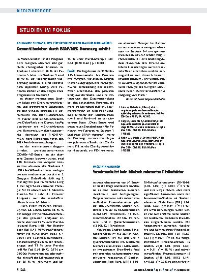 Vorschauseite 1: Prostatakarzinom: Vasektomie ist kein klinisch relevanter Risikofaktor