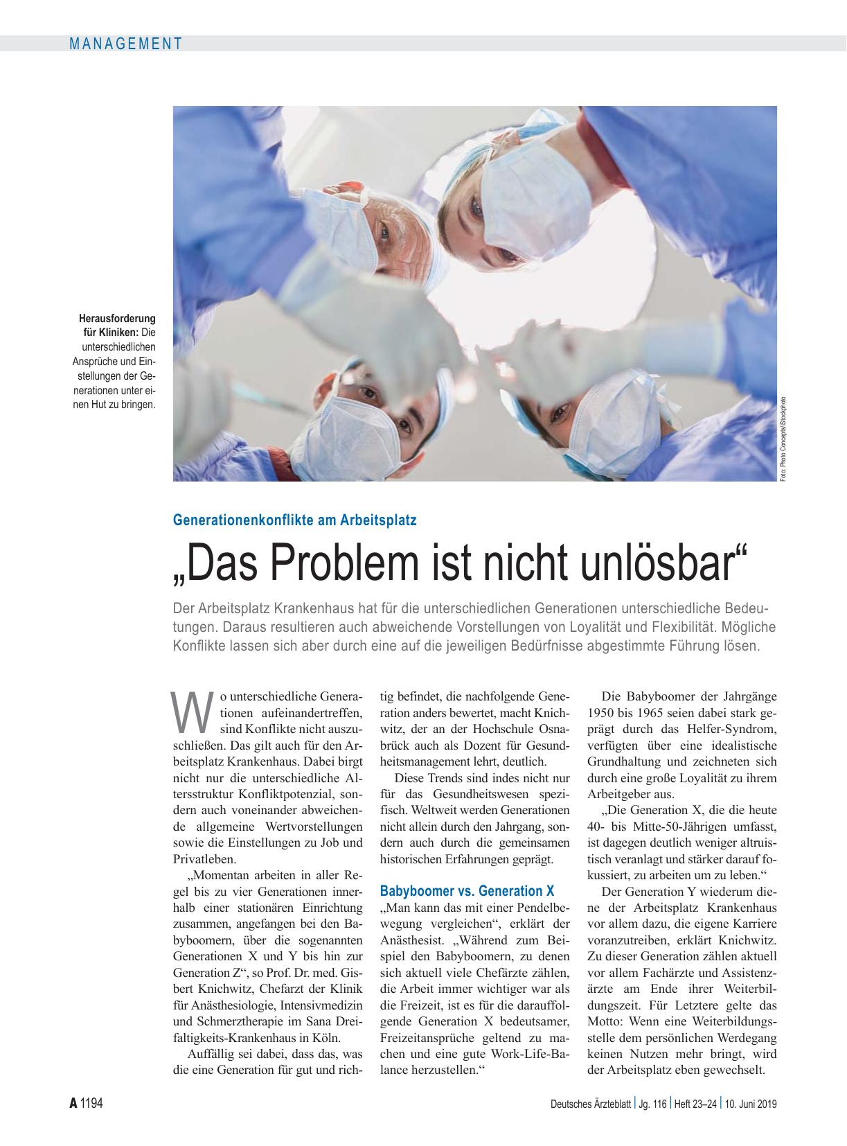 Vorschauseite 1: Generationenkonflikte am Arbeitsplatz: „Das Problem ist nicht unlösbar“