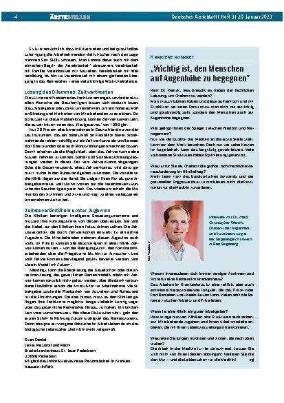 Vorschauseite 1: „Wichtig ist, den Menschen auf Augenhöhe zu begegnen“