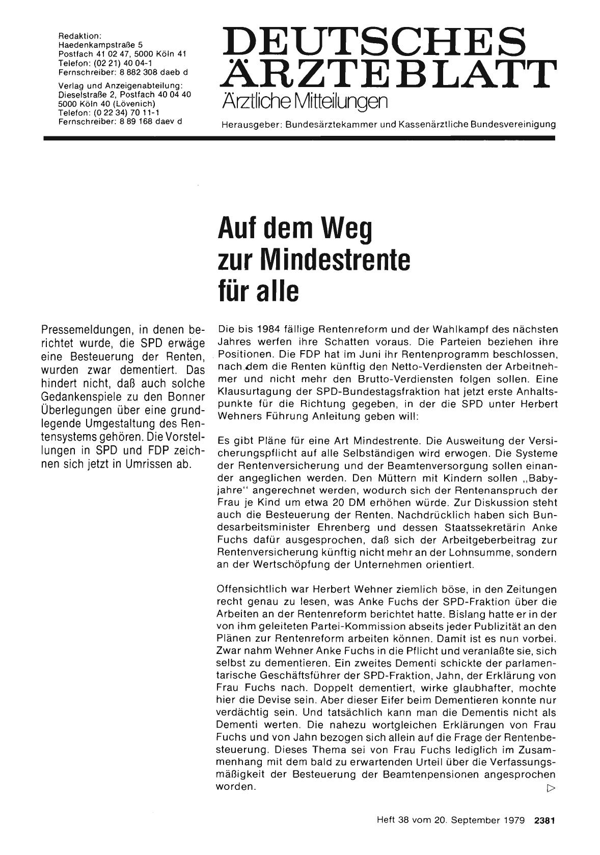 Vorschauseite 1: Auf dem Weg zur Mindestrente für alle