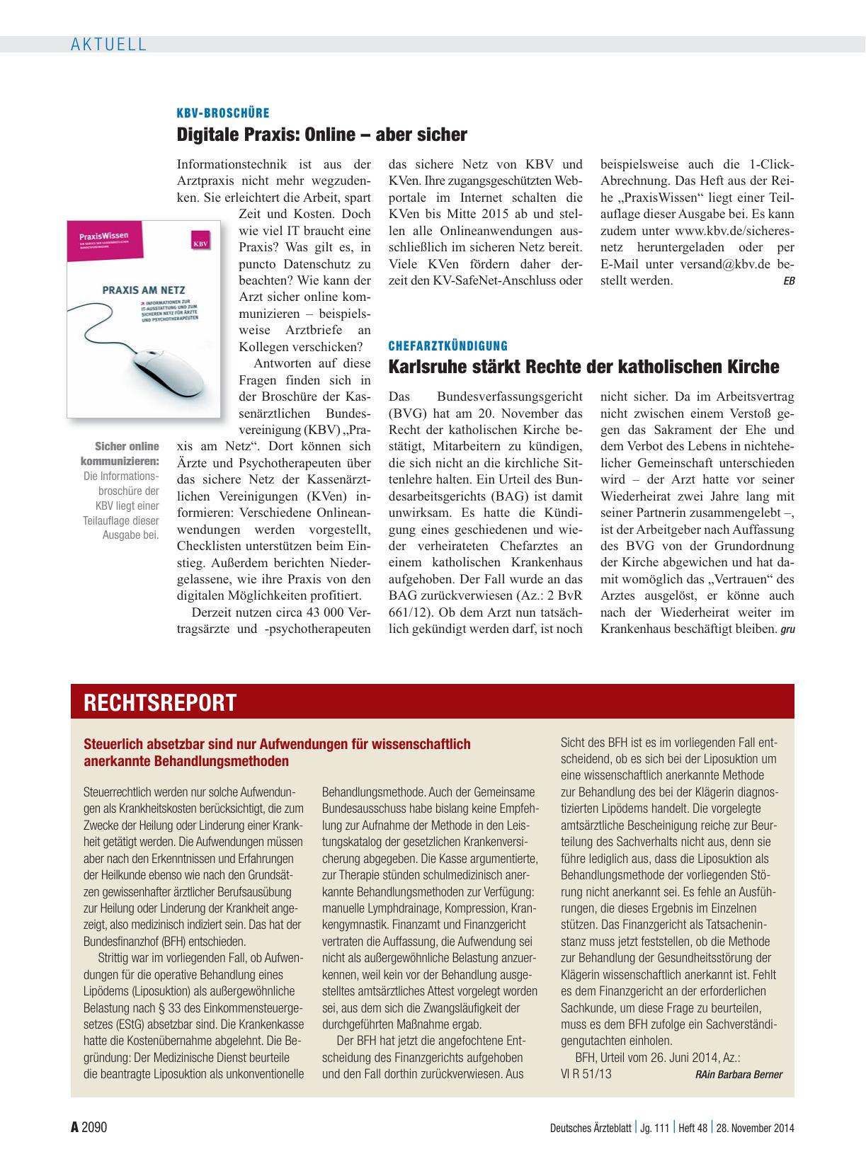 Vorschauseite 1: KBV-Broschüre | Digitale Praxis: Online – aber sicher