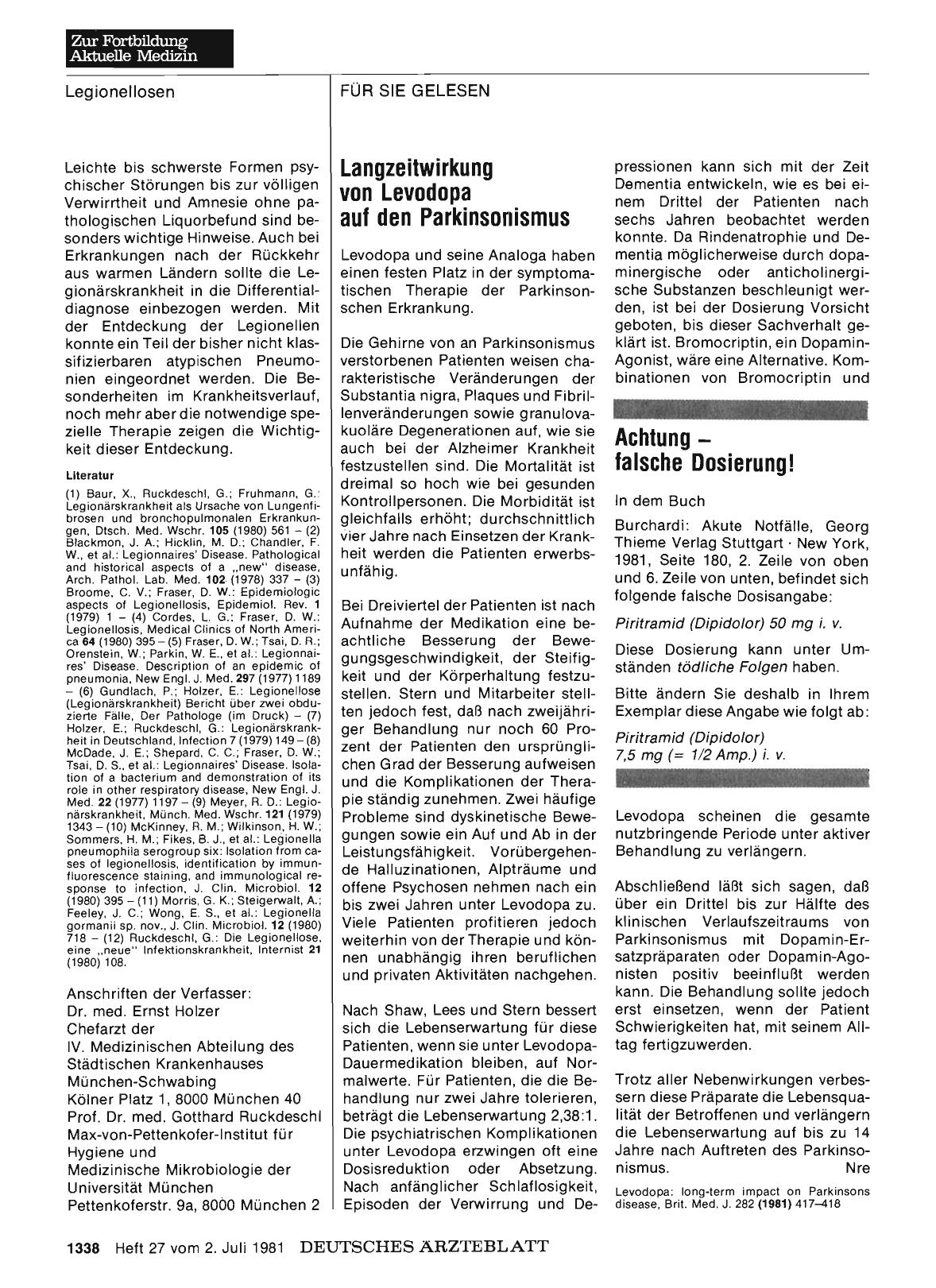 Vorschauseite 1: Achtung — falsche Dosierung!