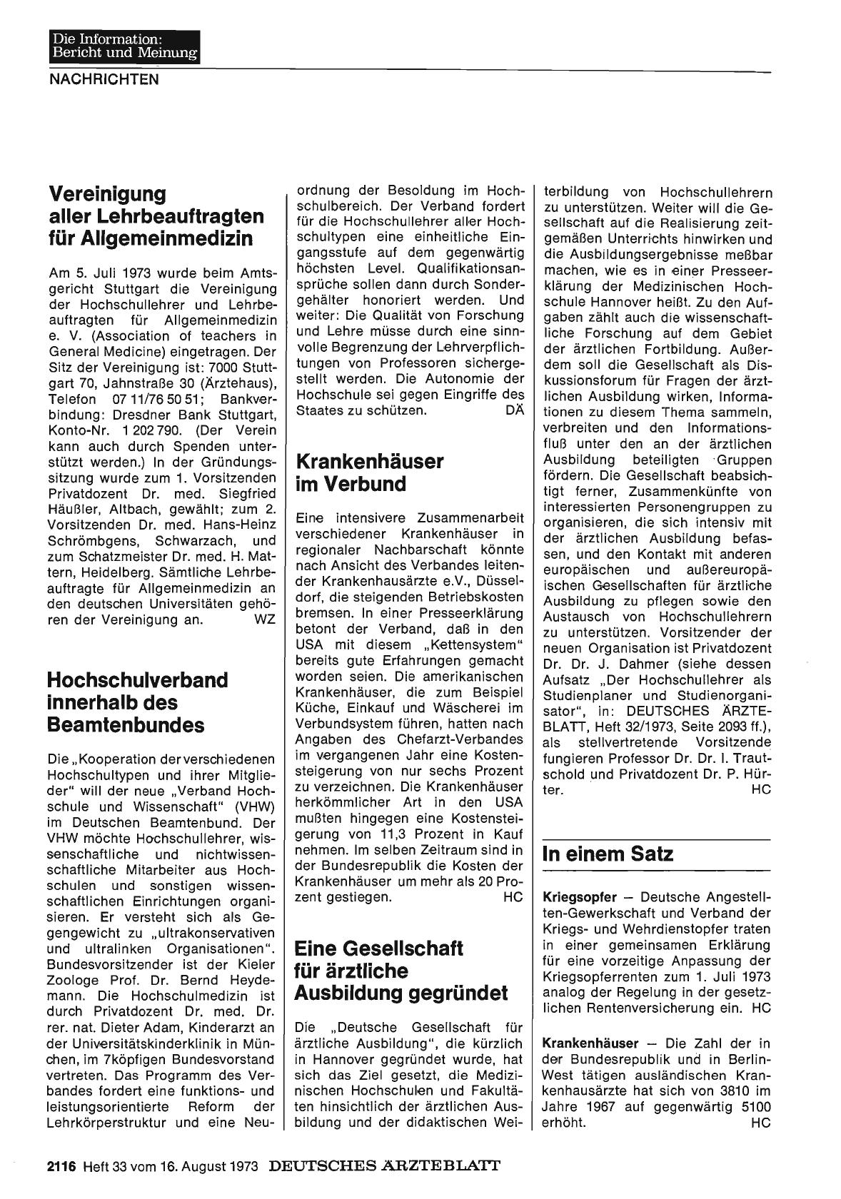 Vorschauseite 1: Hochschulverband innerhalb des Beamtenbundes