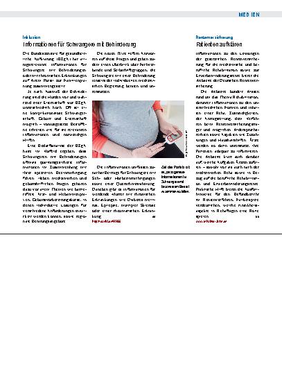 Vorschauseite 1: Inklusion: Informationen für Schwangere mit Behinderung