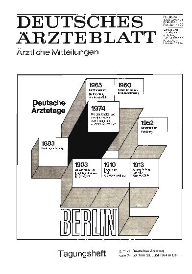 Vorschauseite 1: Tagungsheft zum 77. Deutschen Ärztetag vom 24. bis zum 29. Juni 1974 in Berlin