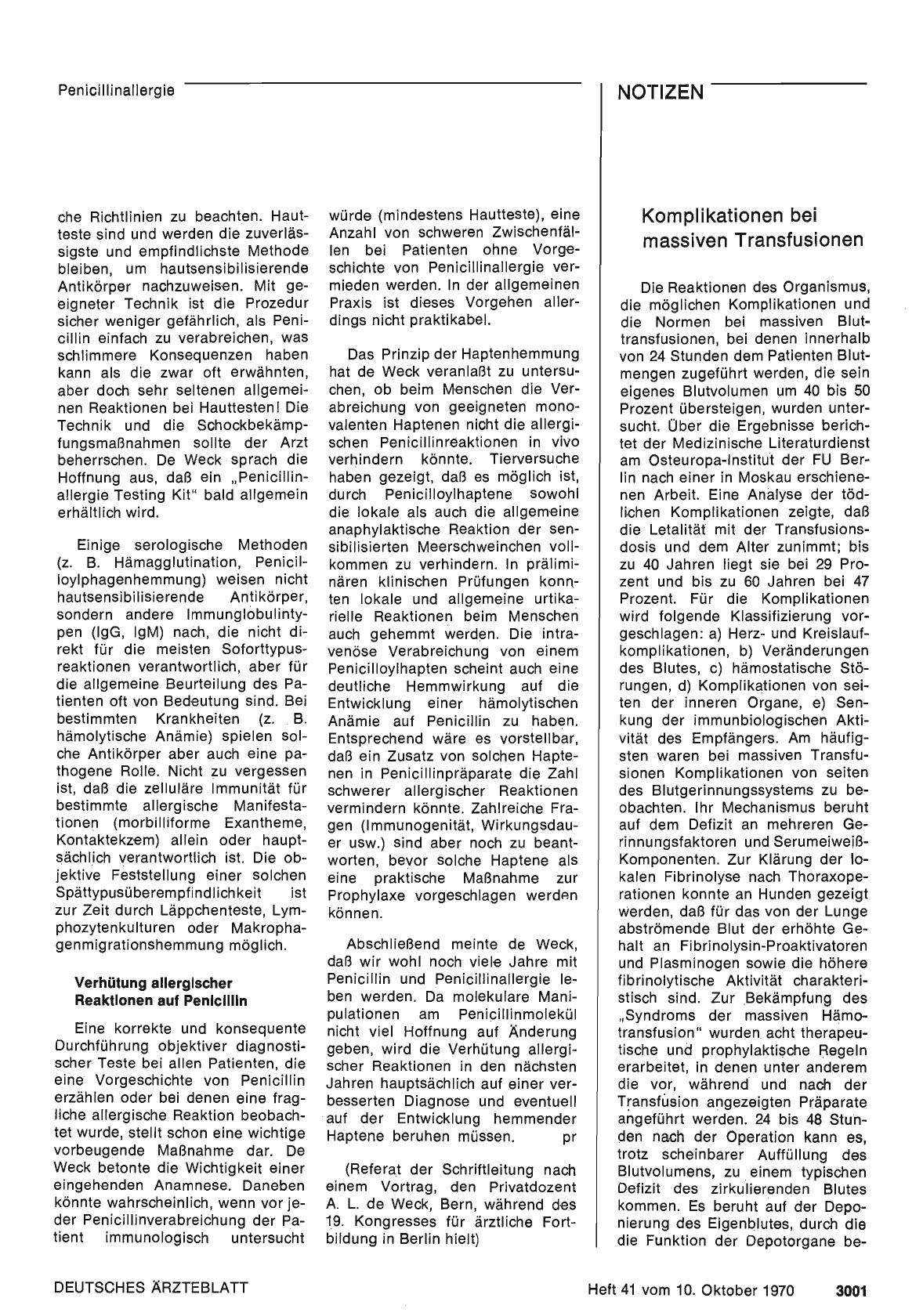 Vorschauseite 1: Komplikationen bei massiven Transfusionen