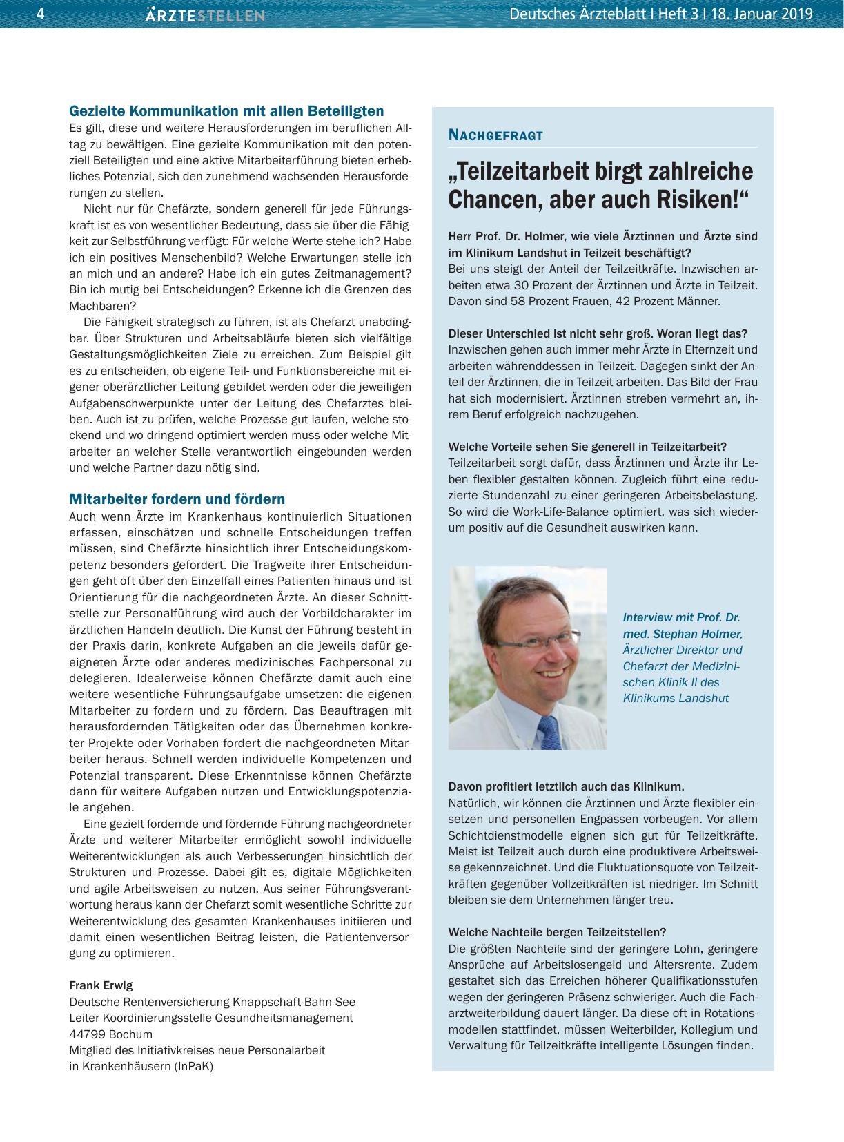 Vorschauseite 1: „Teilzeitarbeit birgt zahlreiche Chancen, aber auch Risiken! “