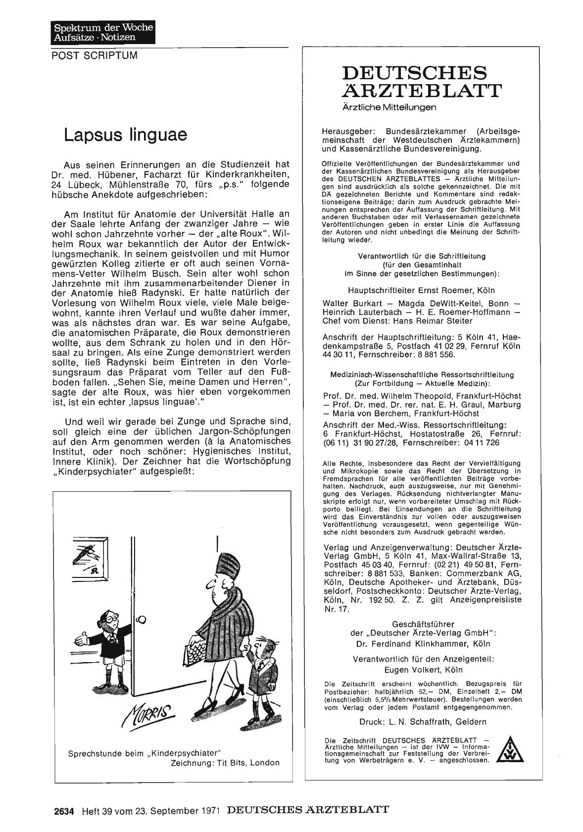 Vorschauseite 1: Lapsus linguae