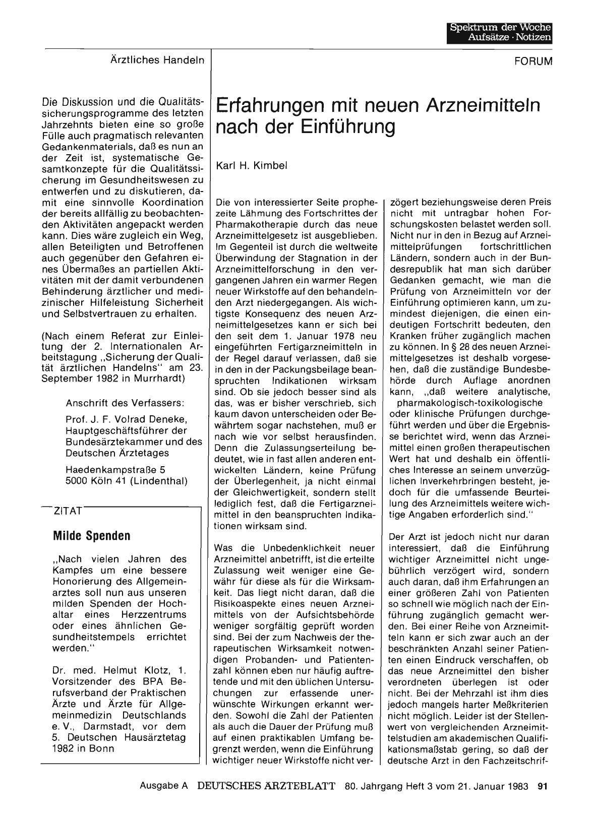 Vorschauseite 1: Erfahrungen mit neuen Arzneimitteln nach der Einführung