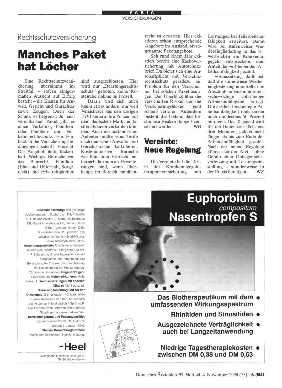 Vorschauseite 1: Vereinte: Neue Regelung