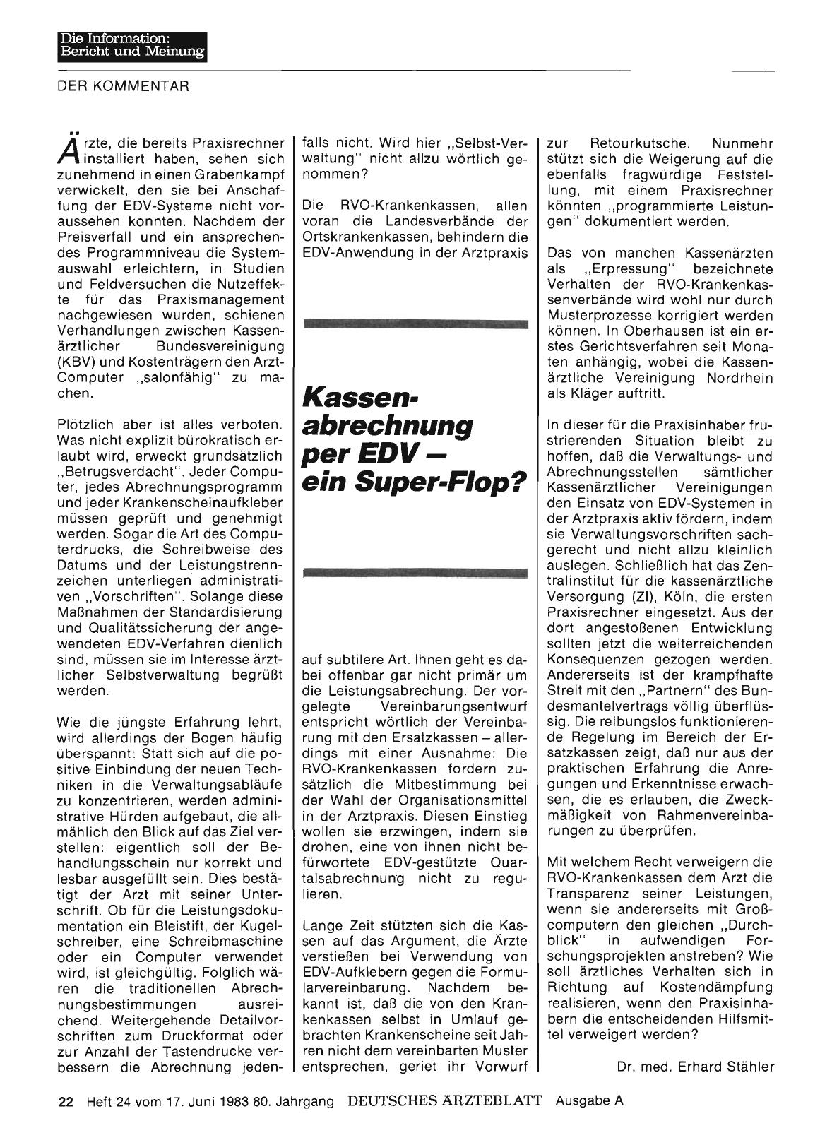 Vorschauseite 1: Kassenabrechnung per EDV — ein Super-Flop?