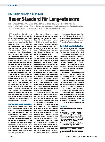 Vorschauseite 1: Zielgerichtete Therapien in der Onkologie: Neuer Standard für Lungentumore