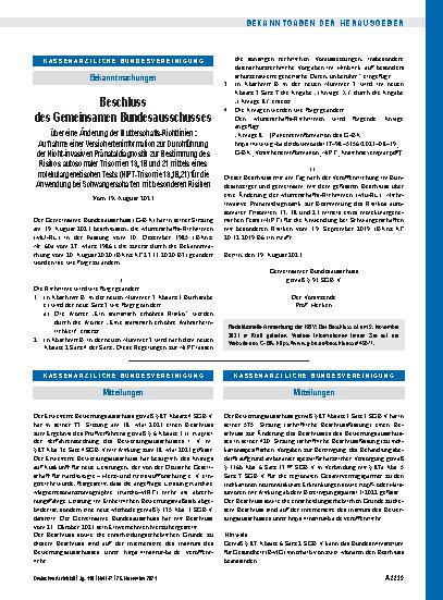 Vorschauseite 1: Mitteilungen