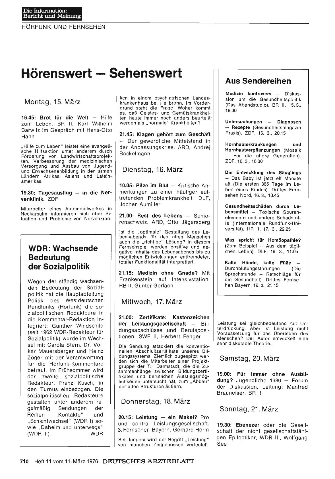 Vorschauseite 1: Hörenswert — Sehenswert