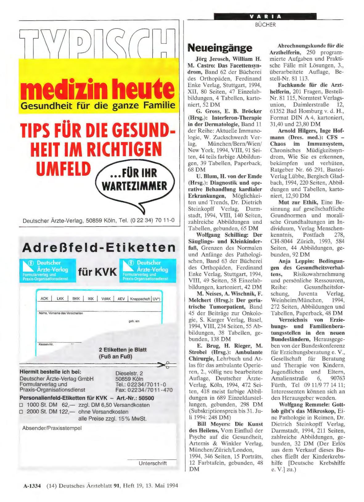 Vorschauseite 1: Neueingänge