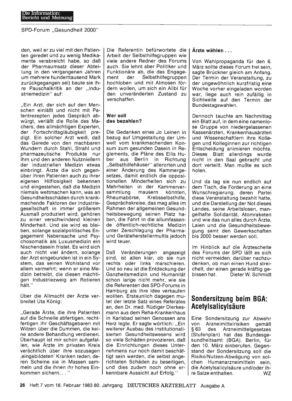 Vorschauseite 1: Sondersitzung beim BGA: Acetylsalicylsäure