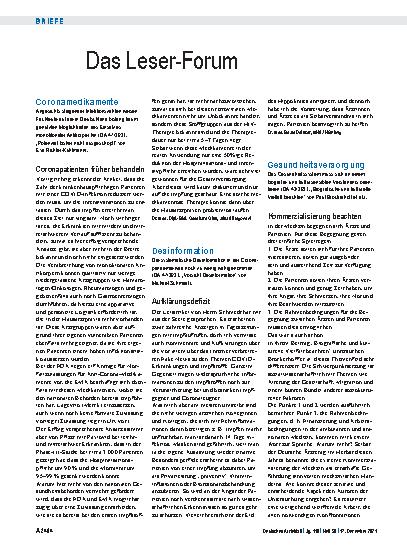 Vorschauseite 1: Gesundheitsversorgung: Kommerzialisierung beachten