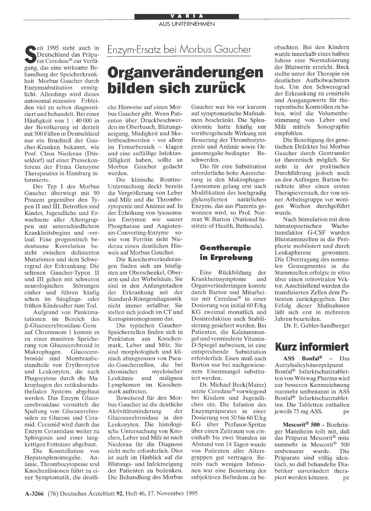 Vorschauseite 1: Kurz informiert: Mescorit® 500