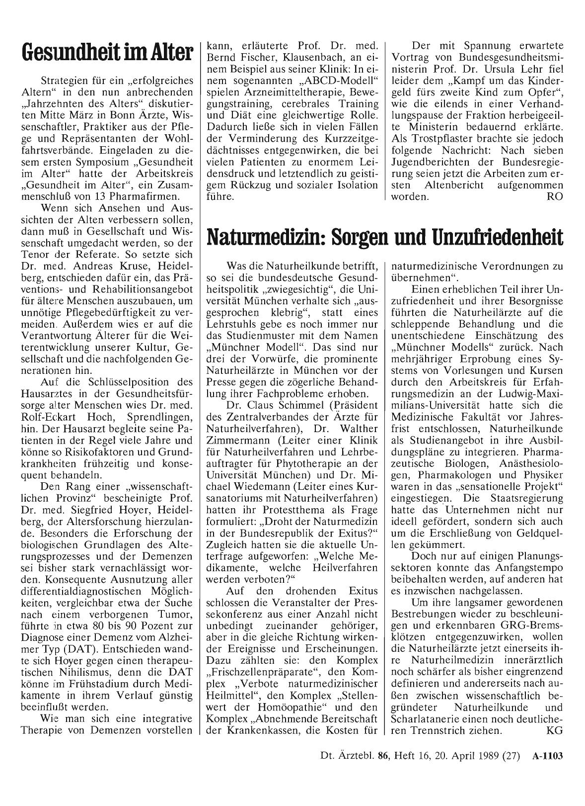Vorschauseite 1: Naturmedizin: Sorgen und Unzufriedenheit
