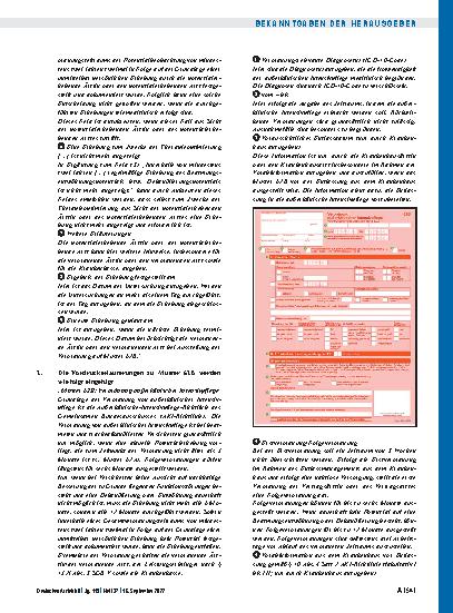 Vorschauseite 3: 65. Änderung der Vereinbarung über Vordrucke für die vertragsärztliche Versorgung vom 1. April 1995 (Anlage 2 BMV-Ä)