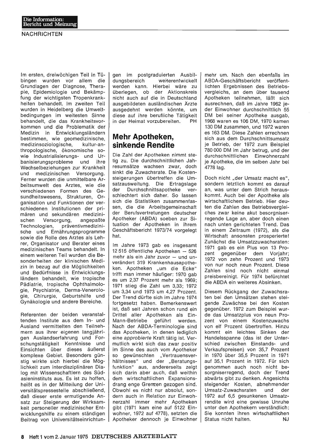 Vorschauseite 1: Mehr Apotheken, sinkende Rendite