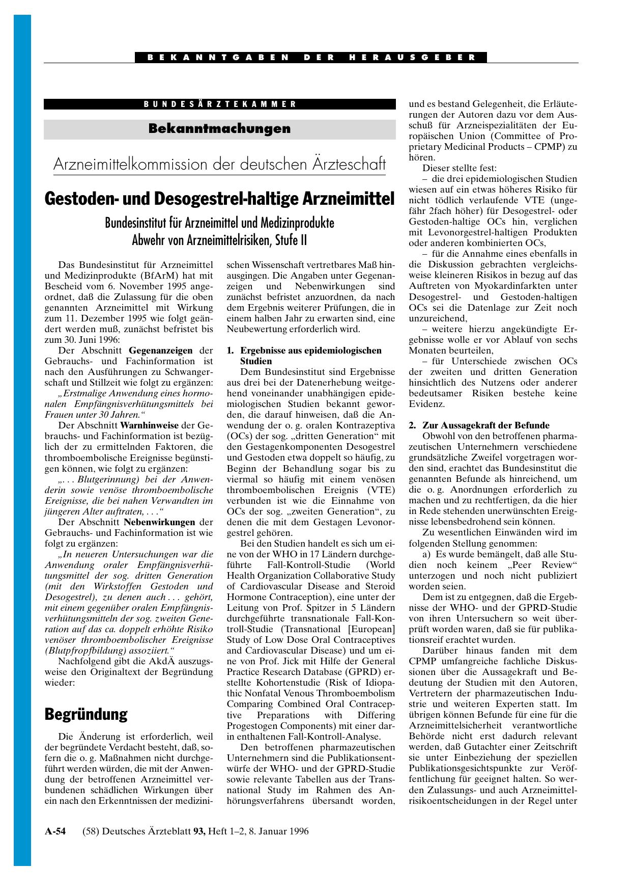 Vorschauseite 1: Thromboembolieprophylaxe mit Heparinen: Wie häufig treten Blutungskomplikationen mit nachfolgenden neurologischen Ausfallerscheinungen bei rückenmarksnahen Anästhesien oder Lumbal…