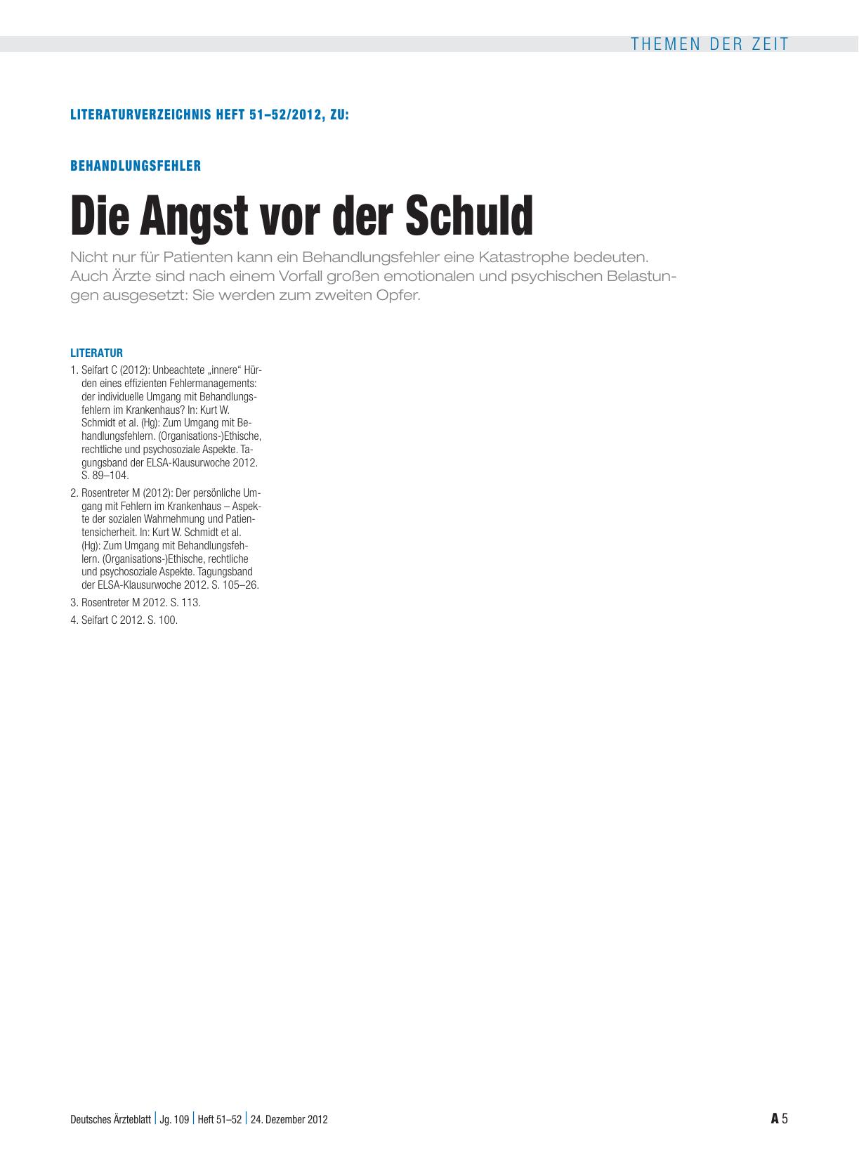 Vorschauseite 5: Behandlungsfehler: Die Angst vor der Schuld