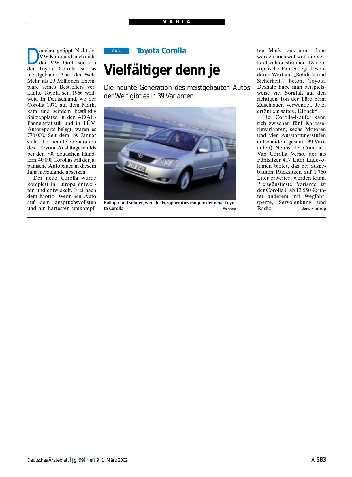 Vorschauseite 1: Toyota Corolla: Vielfältiger denn je