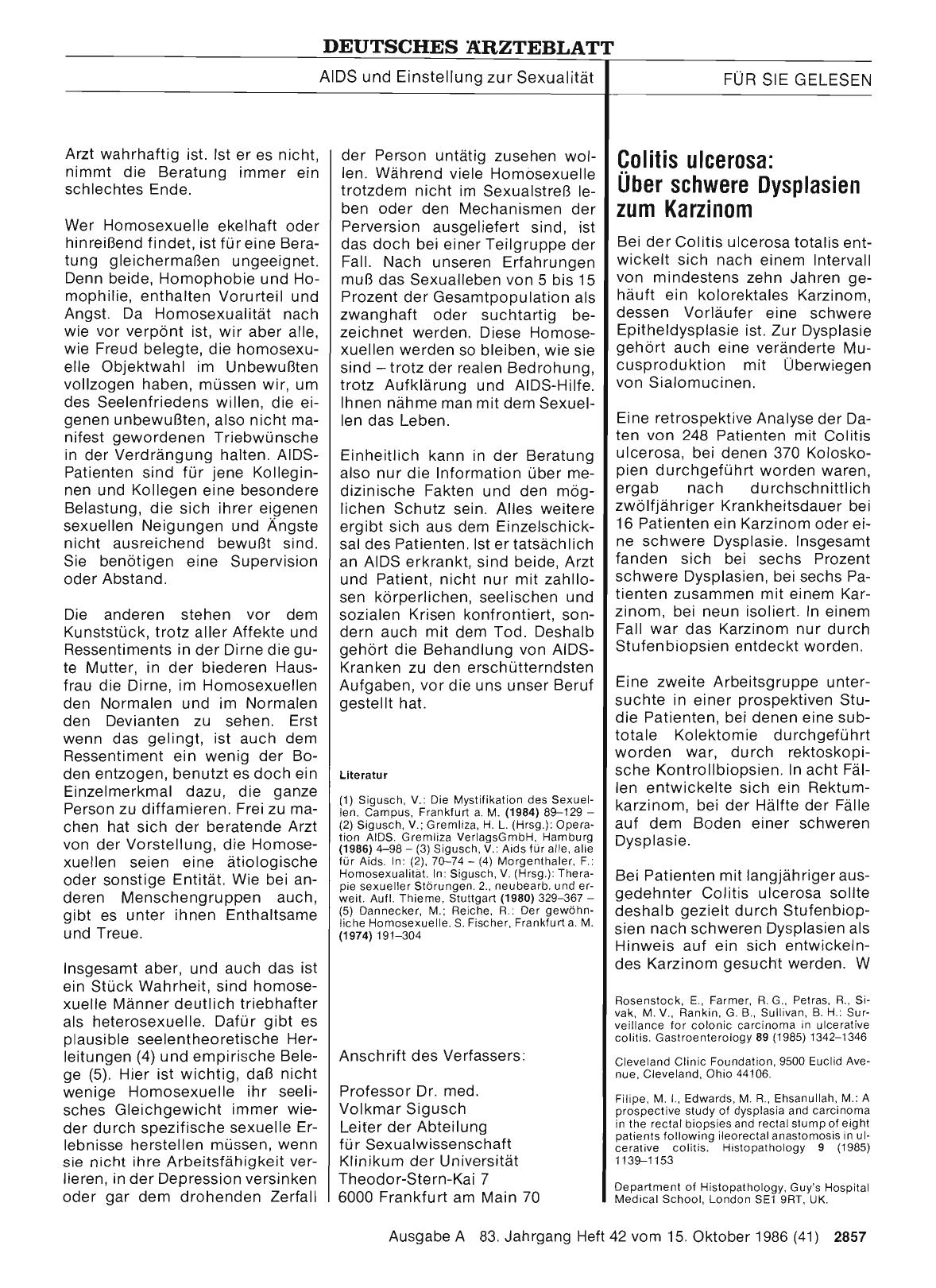 Vorschauseite 1: Colitis ulcerosa: Über schwere Dysplasien zum Karzinom