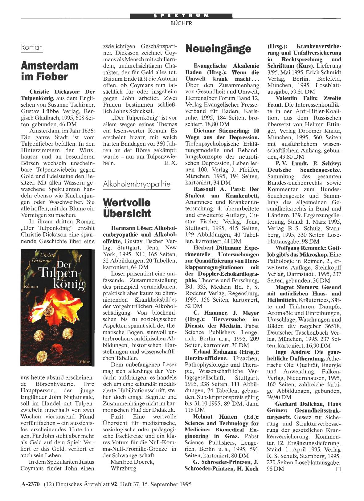 Vorschauseite 1: Neueingänge
