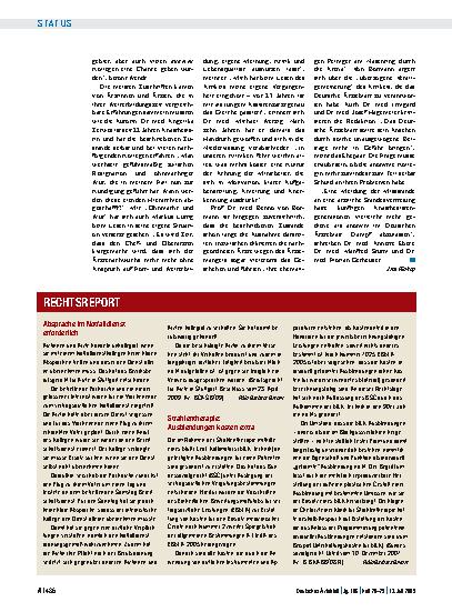 Vorschauseite 1: Absprache im Notfalldienst erforderlich