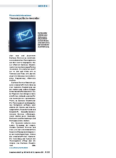 Vorschauseite 1: Wissenschaftsinformationen: Themenspezifische Newsletter