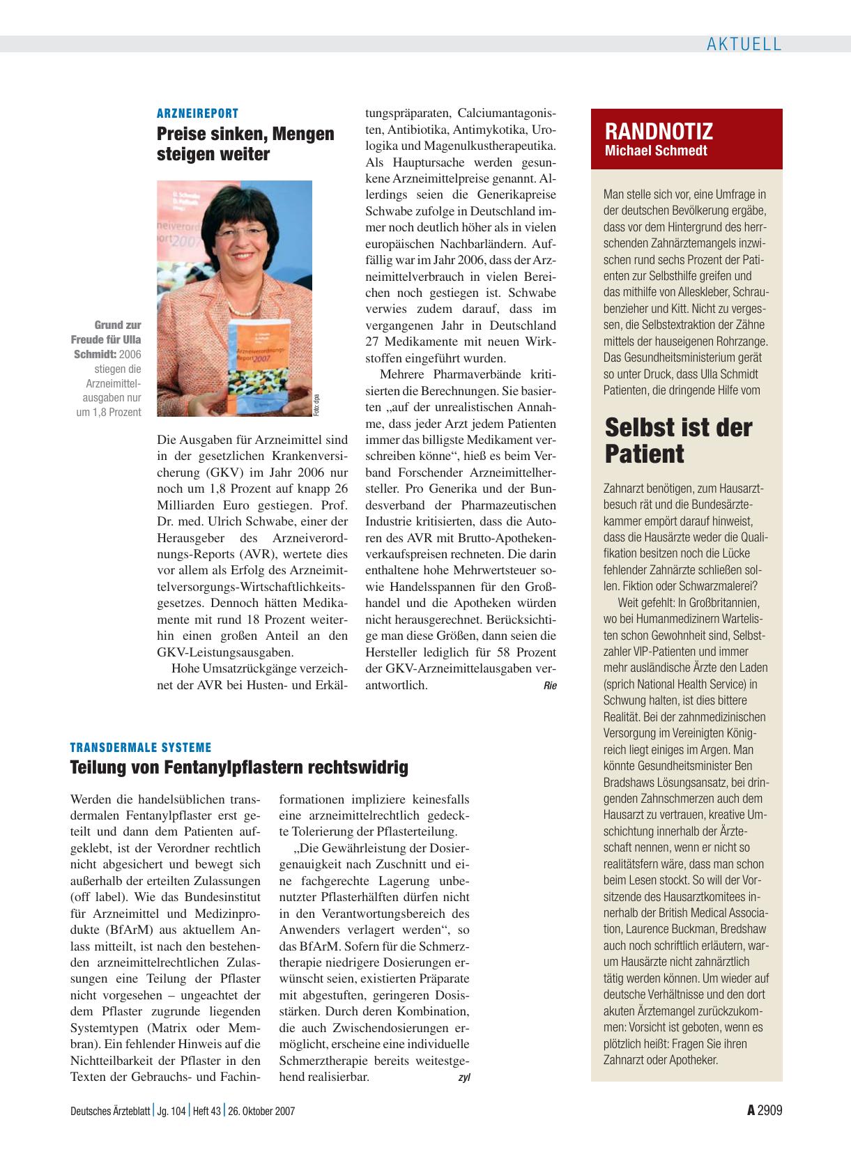 Vorschauseite 1: RANDNOTIZ: Selbst ist der Patient