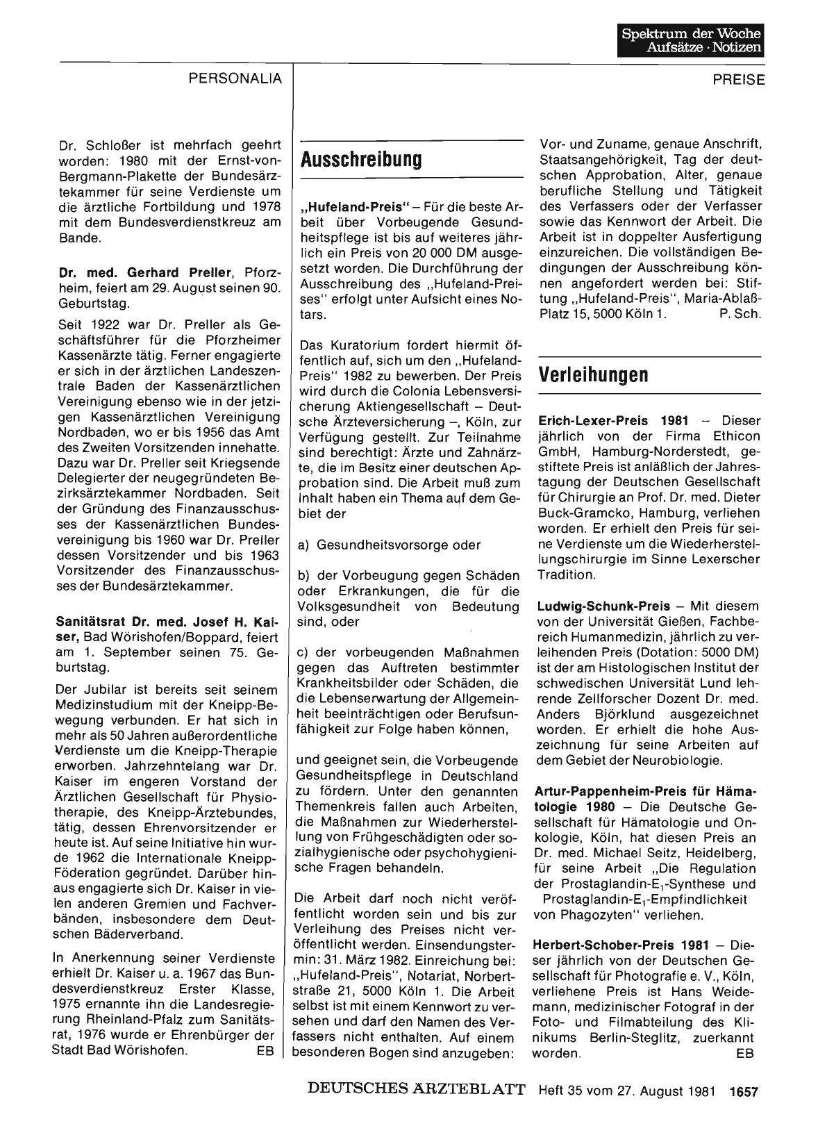 Vorschauseite 1: Ausschreibung
