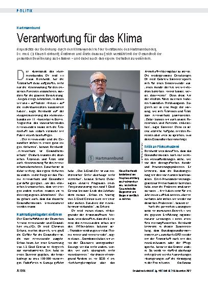 Vorschauseite 1: Hartmannbund: Verantwortung für das Klima