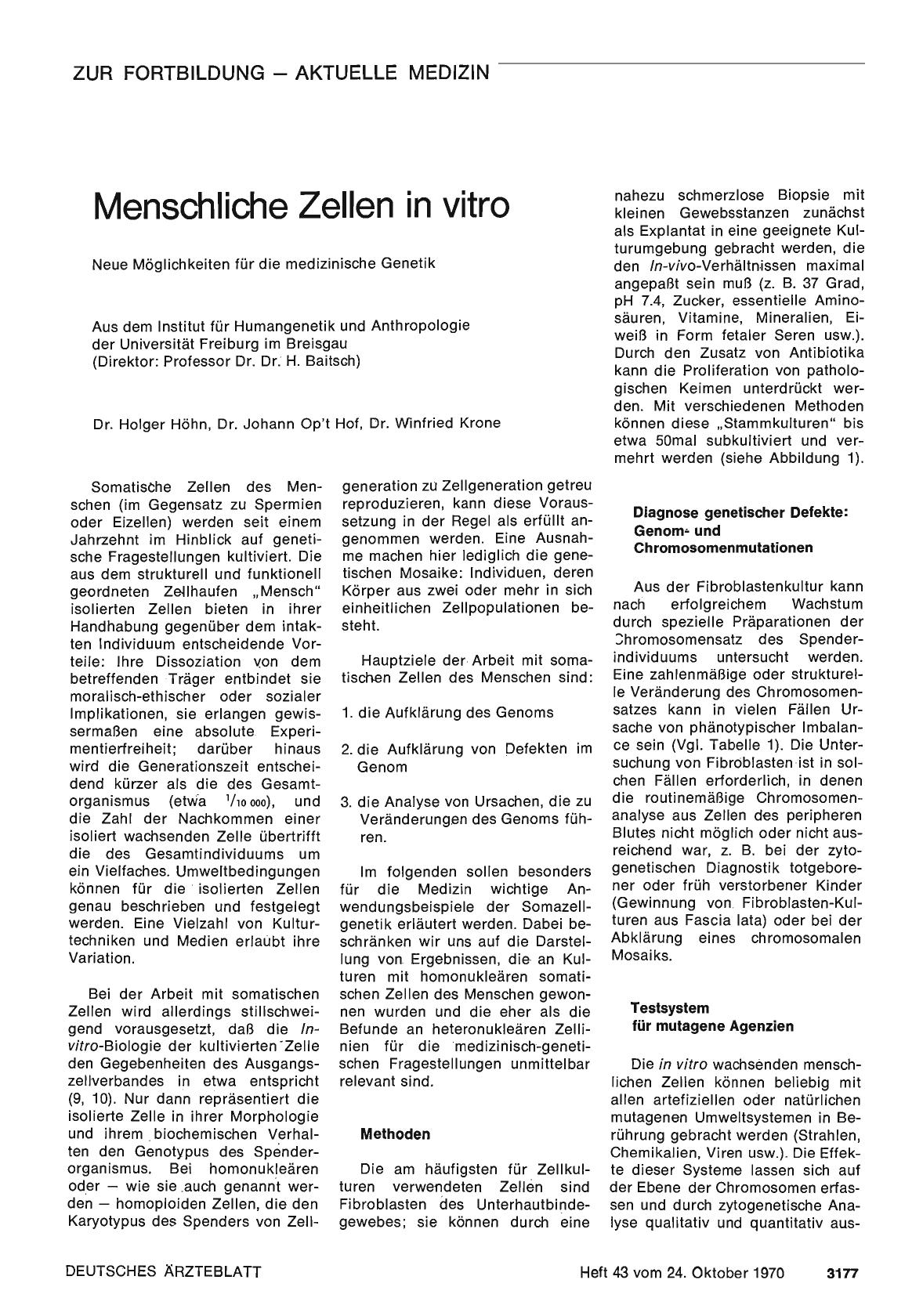 Vorschauseite 1: Menschliche Zellen in vitro