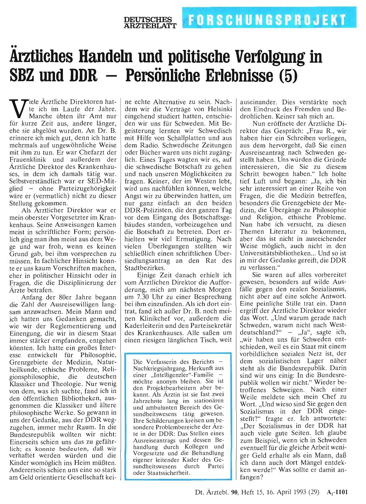 Vorschauseite 1: Ärztliches Handeln und politische Verfolgung in SBZ und DDR – Persönliche Erlebnisse (5)