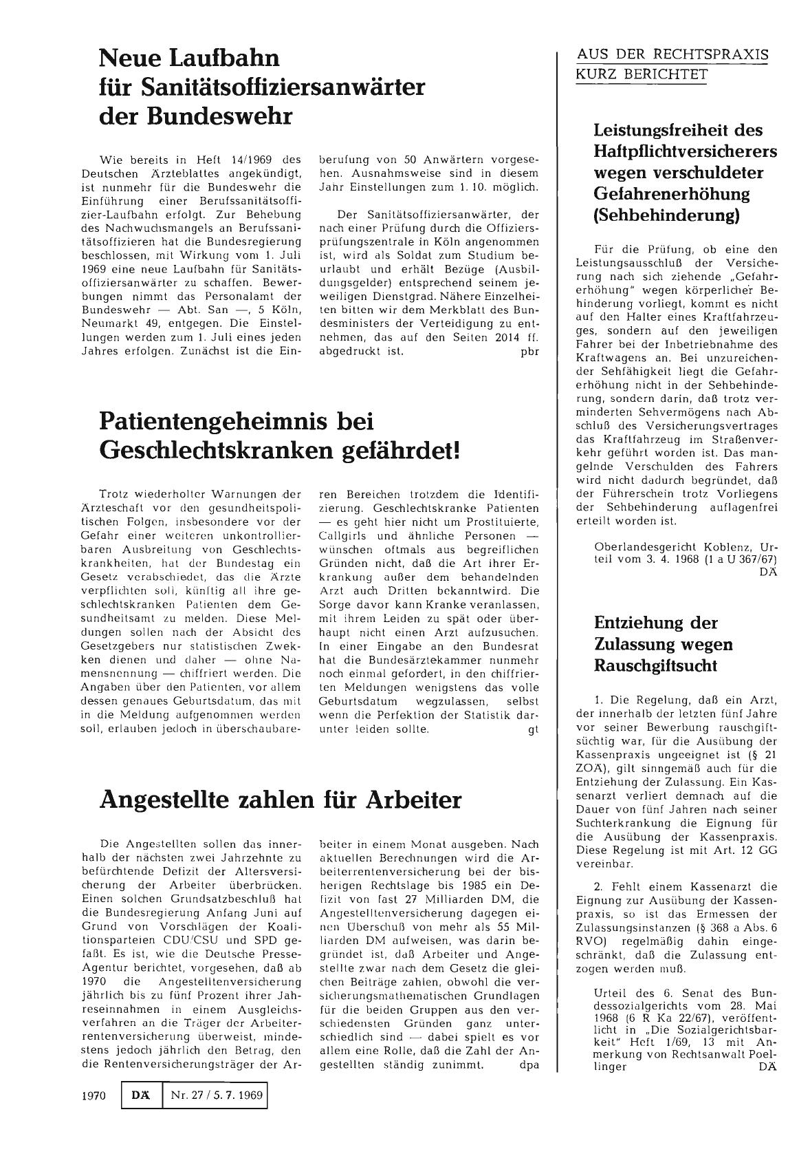Vorschauseite 1: Neue Laufbahn für Sanitätsoffiziersanwärter der Bundeswehr
