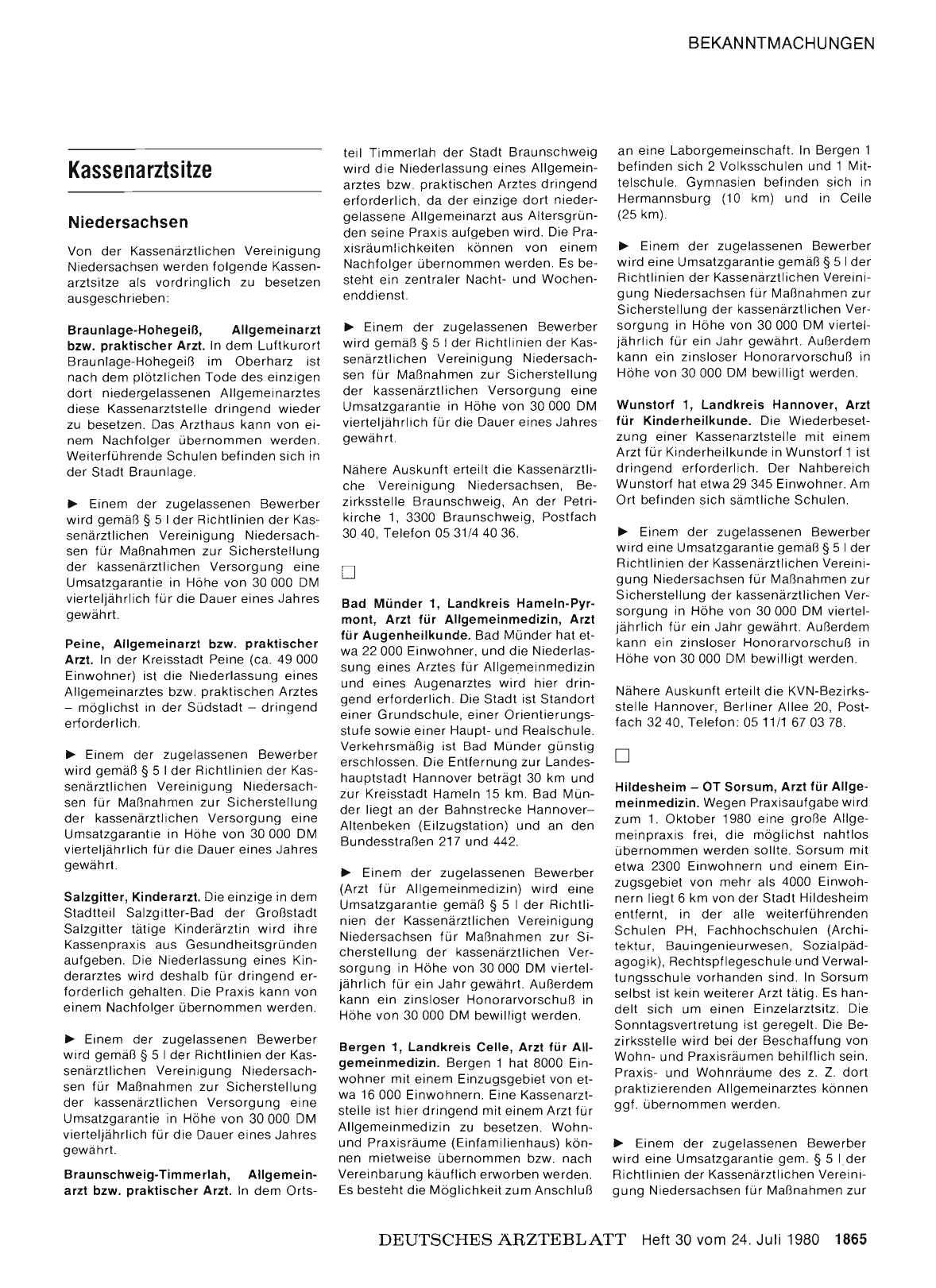 Vorschauseite 1: Kassenarztsitze