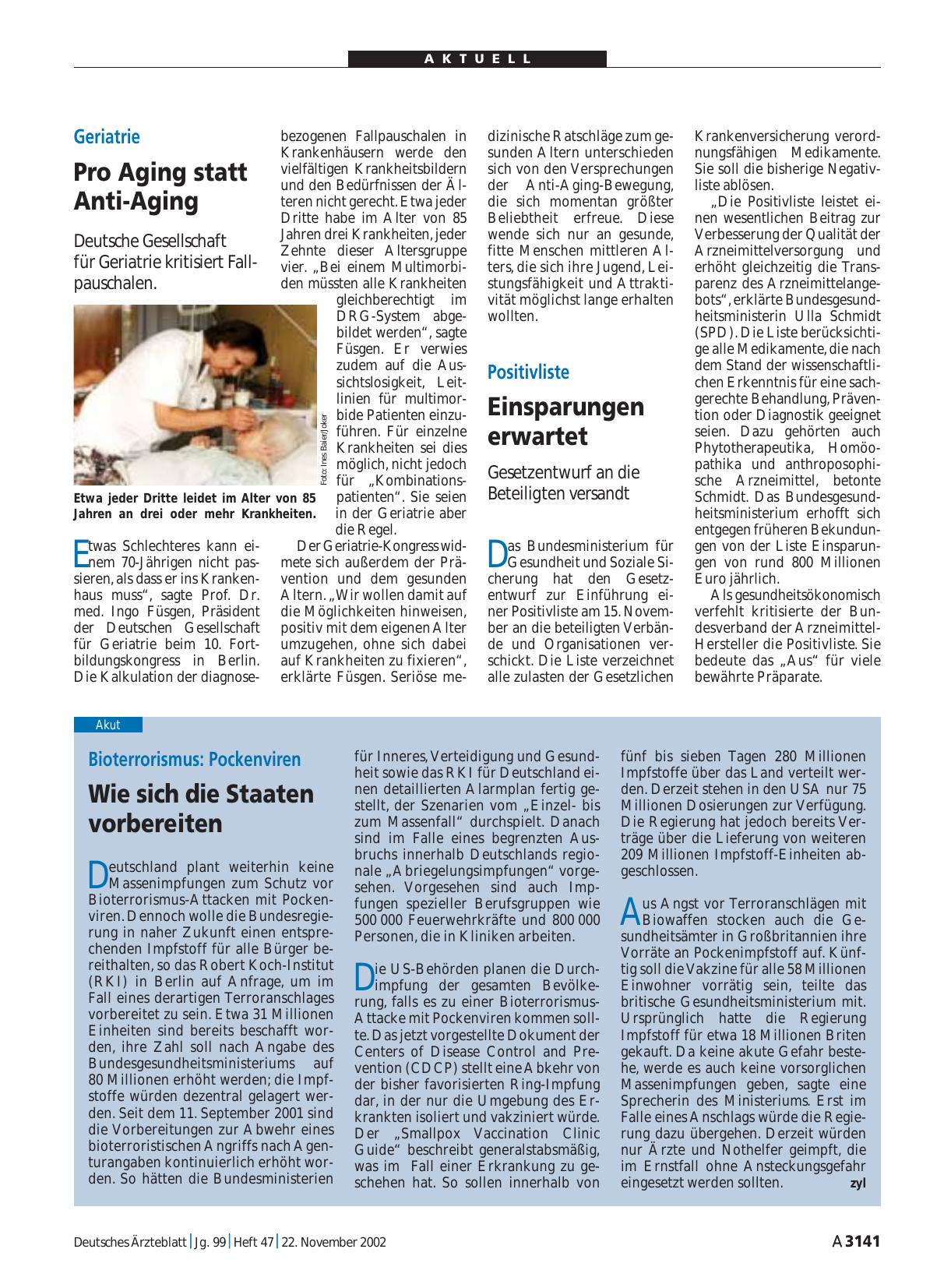 Vorschauseite 1: Bioterrorismus: Pockenviren - Wie sich die Staaten vorbereiten