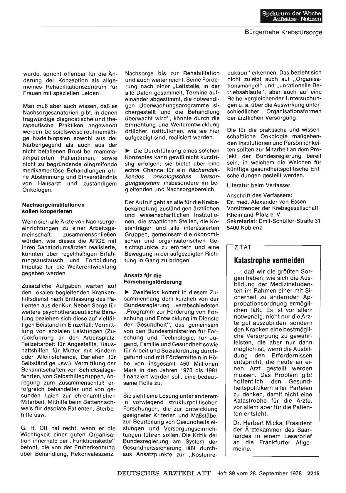 Vorschauseite 1: Katastrophe vermeiden