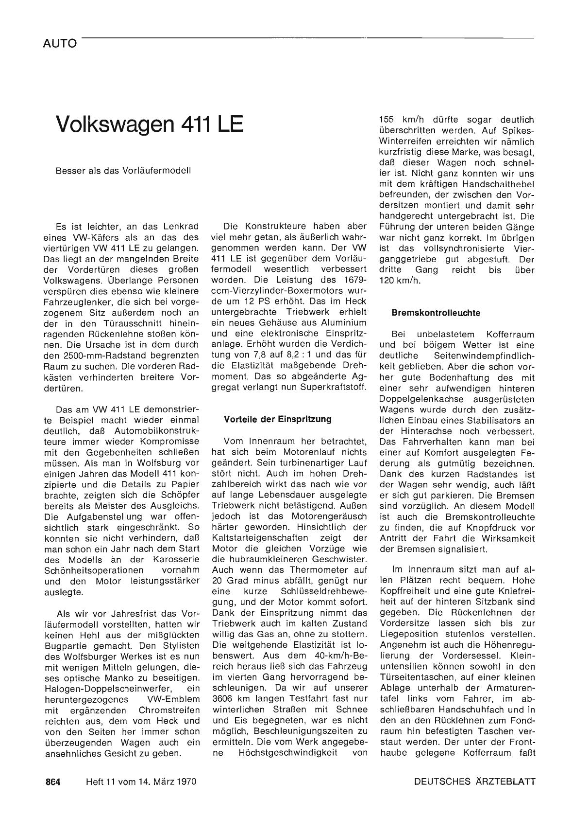 Vorschauseite 1: Volkswagen 411 LE