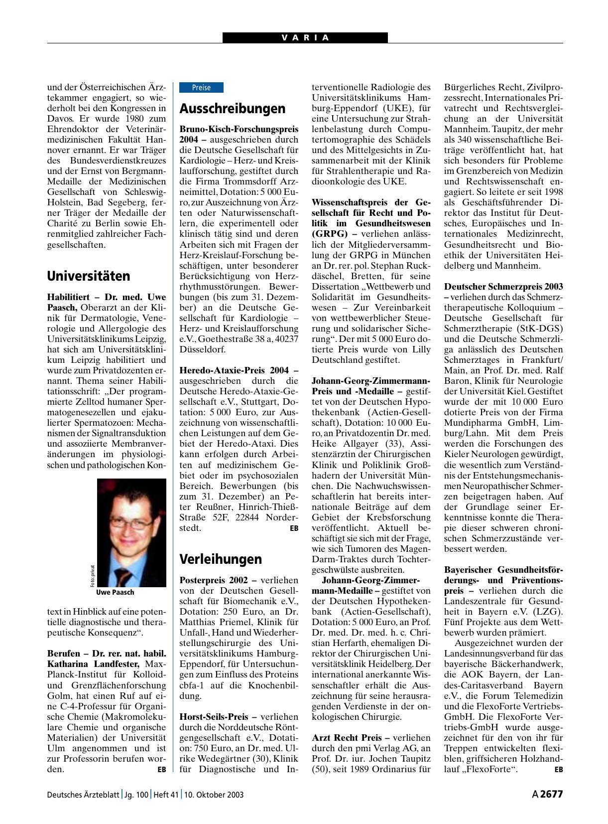 Vorschauseite 1: Universitäten